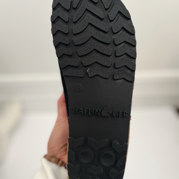 HAFLINGER Adventure Clog Mules Comfort Shoes Black Leather Size 39 US 8-8.5 New - Picture 5 of 8